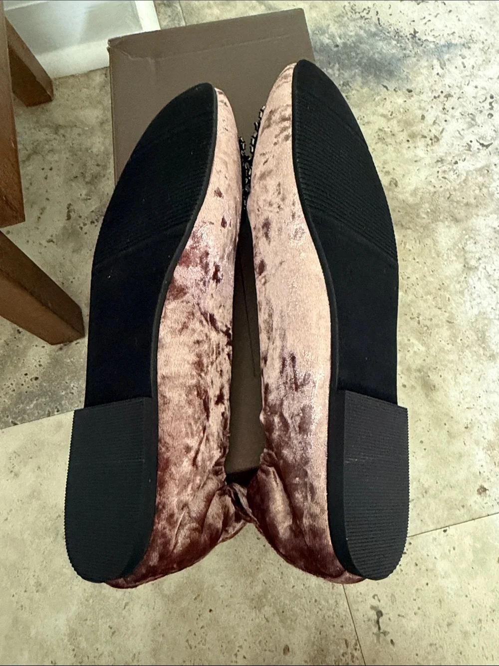 Linea Paolo Minax mulberry Velvet Embellished Ballet Flat - size 9.5
